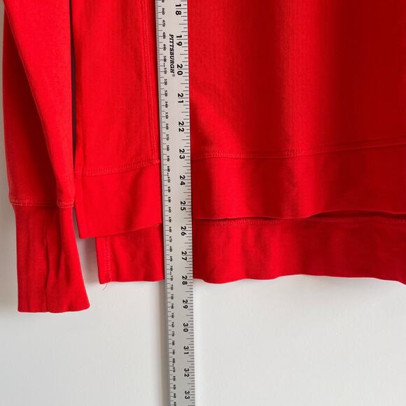 Sweaty Betty Red Crew Neck Long Sleeve Sweatshirt Top XS Thumbholes Athleisure - Picture 7 of 8